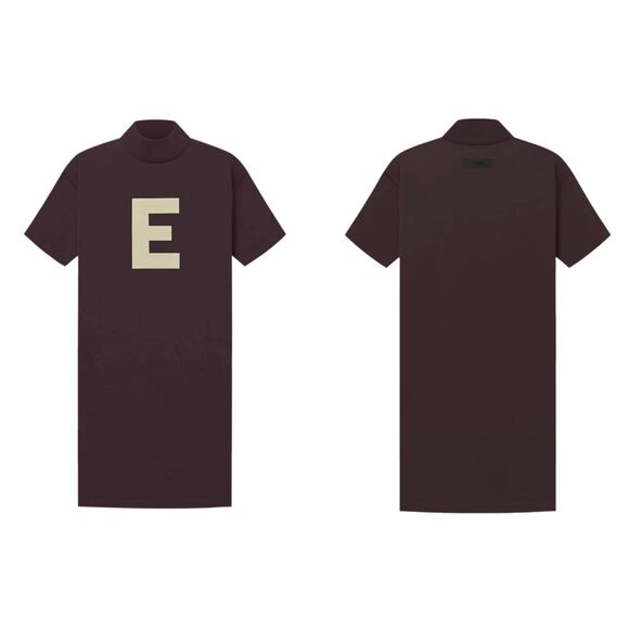 Fear of God Essentials Kids Girls Size 10 - 3/4 T-Shirt Dress Plum NWOT - Picture 1 of 11